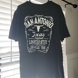 Size XXL Black San Antonio Jack Daniels Label T-Shirt